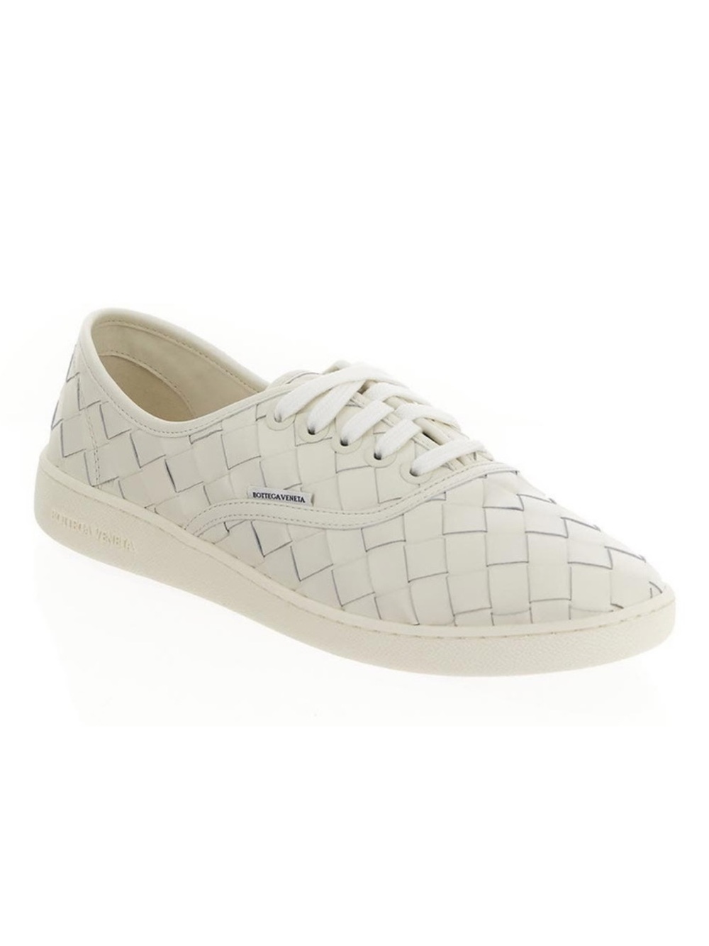 NIB Bottega Veneta Sawyer Intrecciato Low-Top Sneakers Size 35 White Women’s